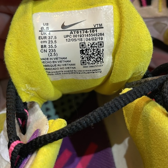 Nike Air Max 270 React AT6174-101 White Running Shoes Sneakers size 6.5W - Picture 4 of 6